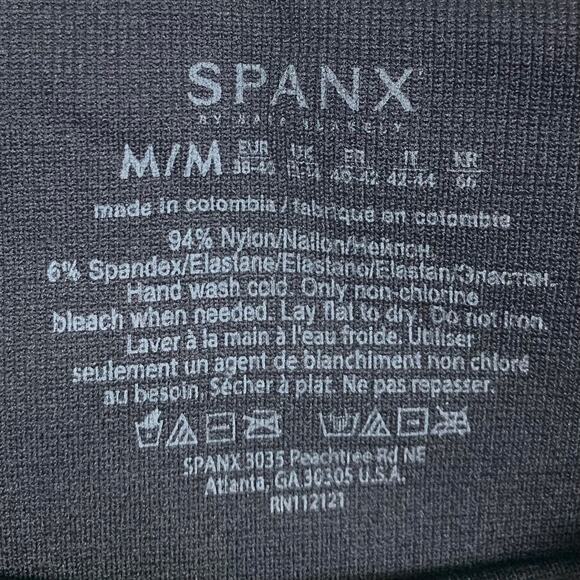 Spanx Womens Seamless Leggings Soft Nylon Stretch Shaping Black Size Medium - Picture 4 of 6